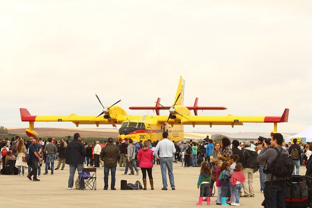 Avión anfibio Canadair del 43 Grupo del Ejército del Aire, con base en Torrejón de Ardoz