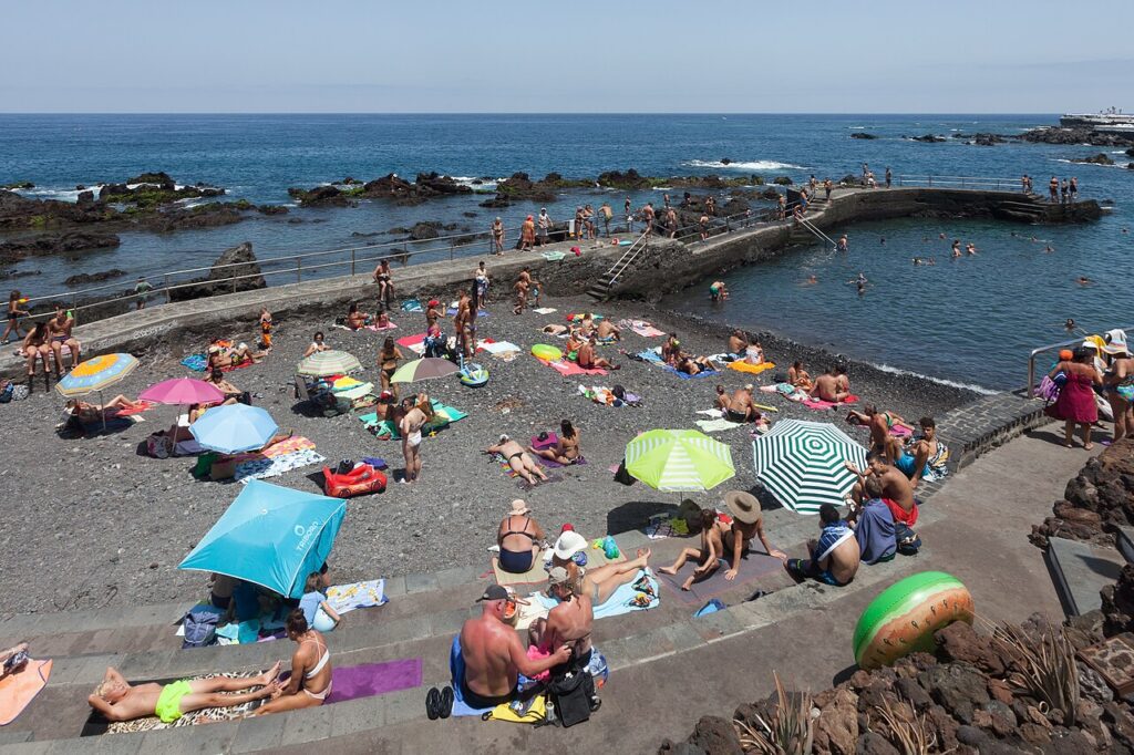 La costa de Puerto de la Cruz, en el norte de Tenerife