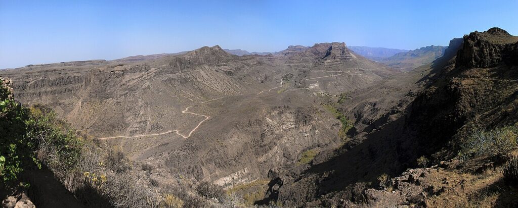 El barranco de Fataga, en San Bartolomé de Tirajana, Gran Canaria