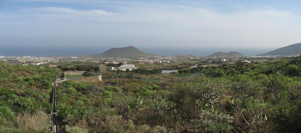 Vista de Güímar, en el sureste de Tenerife