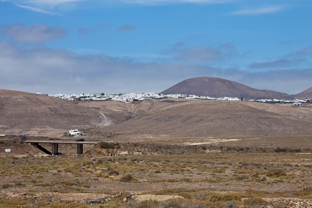 Vista del pueblo de Tías, en Lanzarote