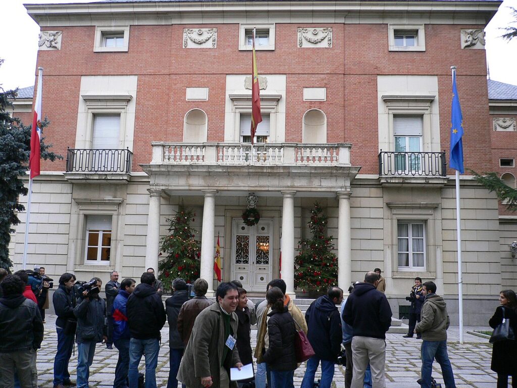 Palacio de la Moncloa, sede de la Presidencia del Gobierno, en Madrid