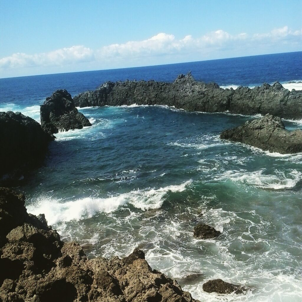 Charco del Viento, en la costa del barrio de Santa Catalina, en La Guancha