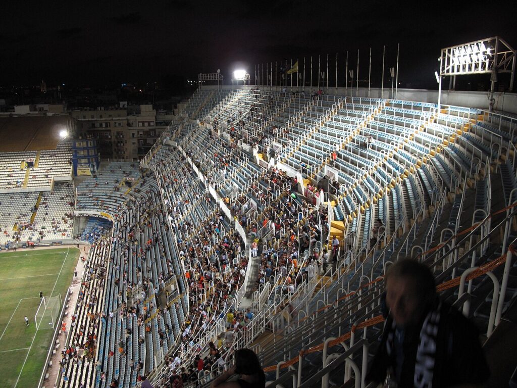 Grada del estadio de Mestalla, en Valencia