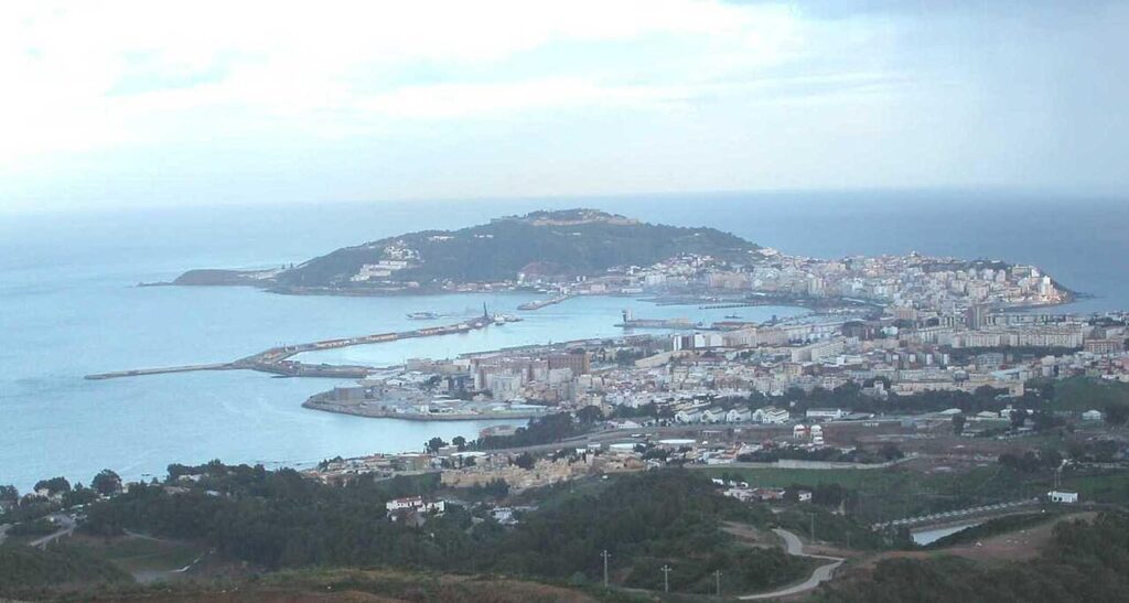 Vista panorámica de Ceuta desde el mirador de Isabel II