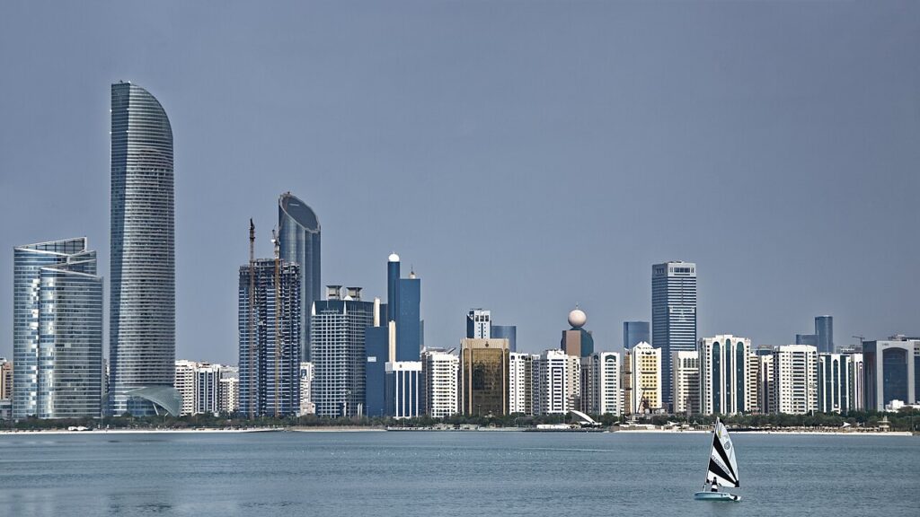 Vista de los rascacielos de Abu Dabi, en los Emiratos Árabes Unidos