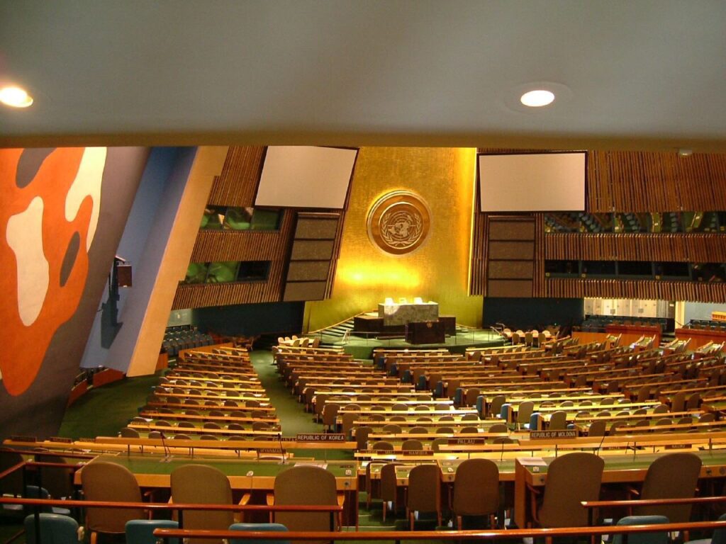 Salón de la Asamblea General de las Naciones Unidas, en Nueva York