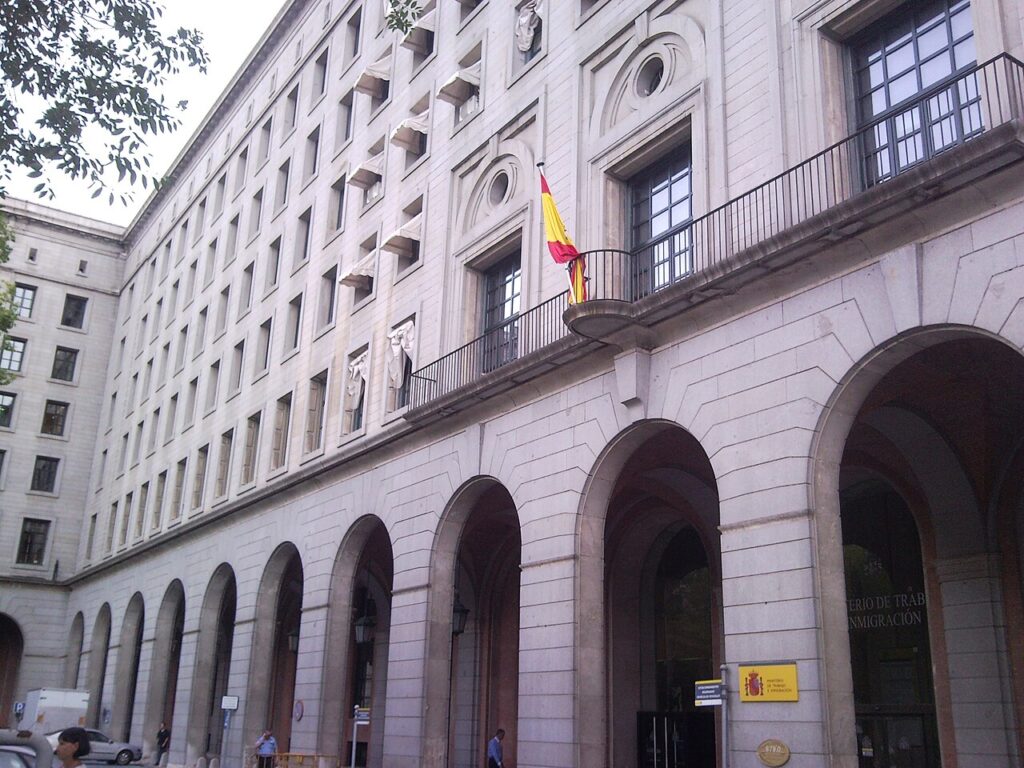 Sede central del Ministerio de Trabajo en el complejo de Nuevos Ministerios, en el paseo de la Castellana de Madrid (imagen de archivo de 2010)