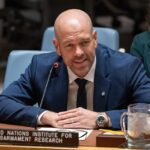 Robin Geiss, director del UNIDIR, ante el Consejo de Seguridad de la ONU (imagen de archivo)