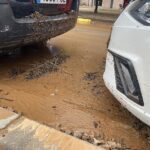 Barro en una calle de Sabadell tras las lluvias del 3 y 4 de octubre de 2026